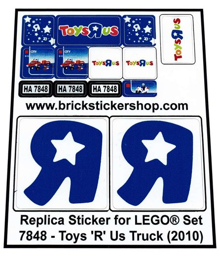 Models Etc Toys STICKERS for Lego 7848 60016 4432 3180 CUSTOM TRUCK BUILDS 