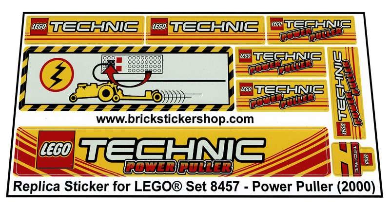 1986 Pegatina de repuesto/sticker set para lego set 5580 Highway Rig 