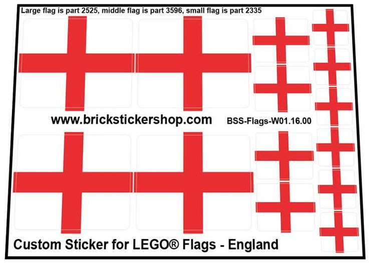 Banderas británicas/British flags/Britische flaggen-LEGO Stickers/Aufkleber 