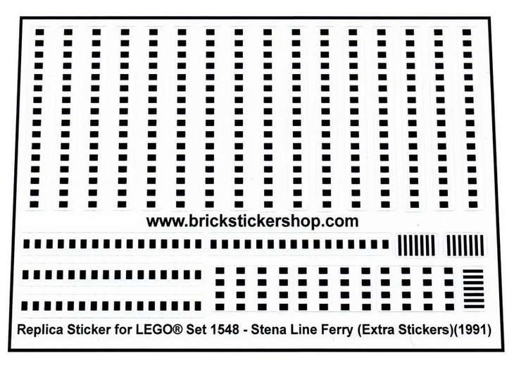 1991 Precut Custom Replacement Stickers for Lego Set 1548 B Stena Ferry Line 