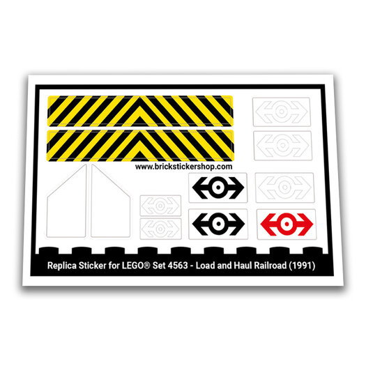 Load and Haul Railroad Precut Custom Replacement Stickers for Lego Set 4563 1 