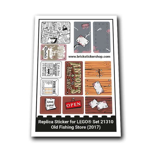 Replacement Sticker for Set 21310 - Old Fishing Store - BrickStickerShop