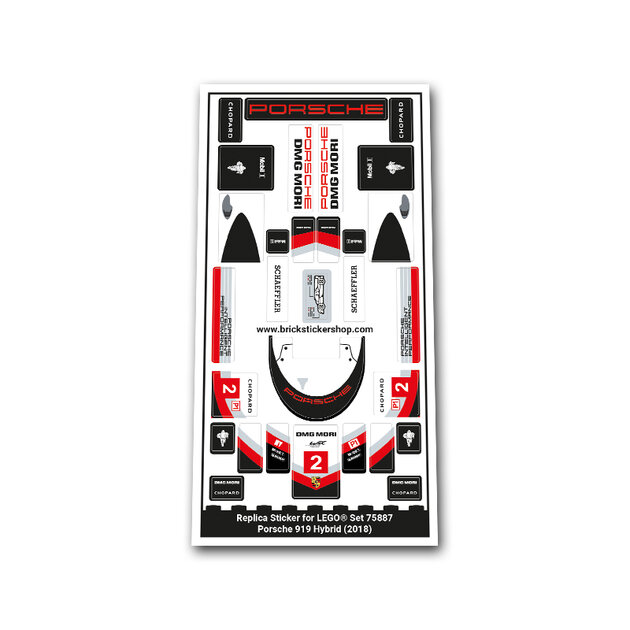 【みオーダーページ】 Replacement Sticker for Set 75887 - Porsche 919 Hybrid