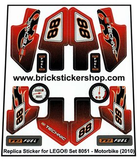 Replacement Sticker for Set 8051 - Motorbike