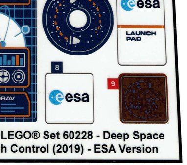 Custom Stickers for Lego Set 60228 - Deep Space Rocket and Launch Control  - ESA version