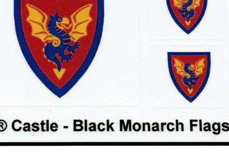 Custom Stickers for Lego Black Monach Flags