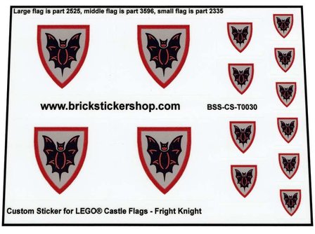 Custom Stickers for Lego Fright Knight Flags
