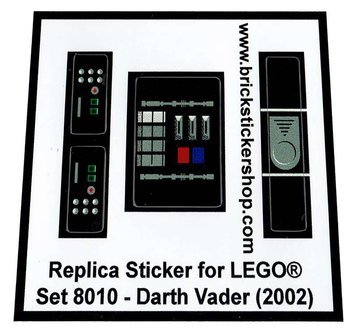 Replacement sticker fits LEGO 8010 - Darth Vader