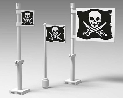 Custom Sticker for Pirates III Jolly Roger Flags