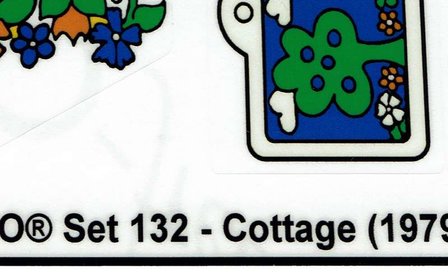 Replacement sticker fits LEGO 132 - Cottage