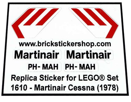 Replacement Sticker for Set 1610 - Martinair Cessna