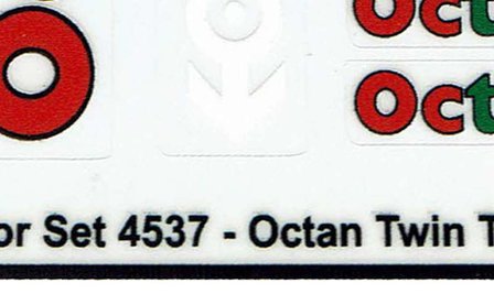 Octan Twin Tank Rail Tank Precut Custom Replacement Stickers for Lego Set 4537 