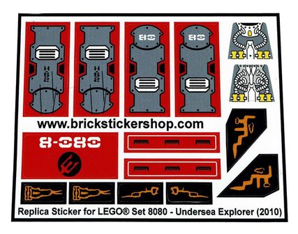 Replacement Sticker for Set 8080 - Undersea Explorer