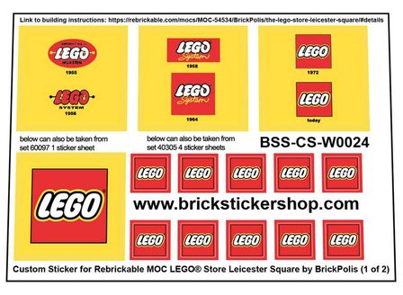 Custom Sticker - Rebrickable MOC-54534 Store Leicester Square