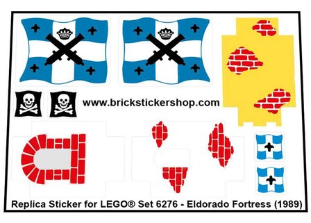 Replacement sticker fits LEGO 6276 - Eldorado Fortress