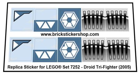 Sticker -  Set 7252- Droid Tri-Fighter (2005)
