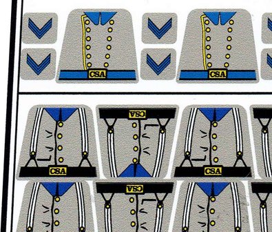 Custom Sticker - torso - for Confederate States Army Infantry