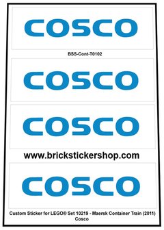 Custom Sticker - Set 10219 - Maersk Train - COSCO Containers