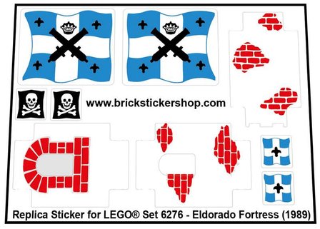 Replacement sticker fits LEGO 6276 - Eldorado Fortress