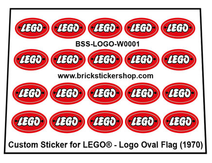 LEGO Logo Oval Flag Sticker