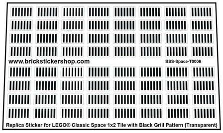 Classic Space 1x2 Tile Black Grille Sticker