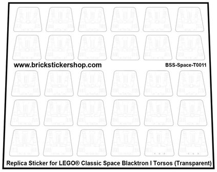 Classic Space  Blacktron I Torsos Sticker