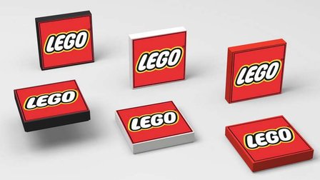 Custom Stickers - LEGO logo for Tile 2x2