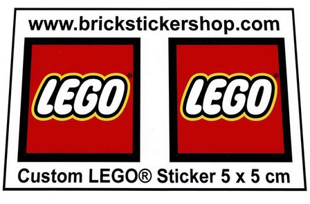 Custom Stickers fits LEGO-Large LEGO Logo Stickers 5cm x 5cm