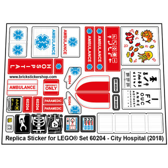 Set 60204 - City Hospital - Stiicker