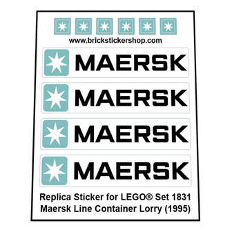 Lego Set 1831 - Maersk Line Container Lorry (1995)