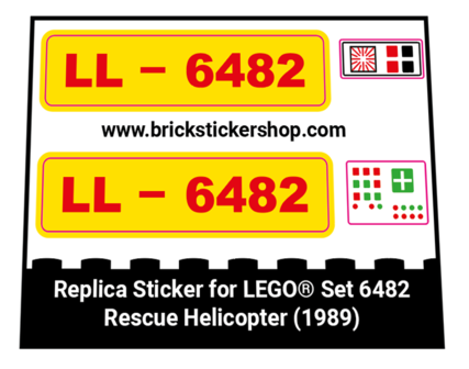 Replacement Sticker for Set 6482 - Rescue Helicopter