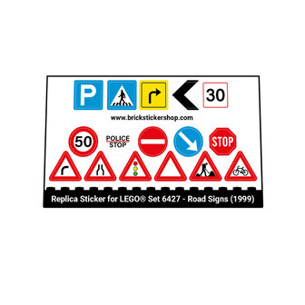 Replacement sticker fits LEGO 6427 - Road Signs