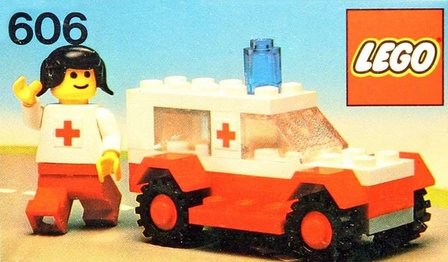 Replacement sticker fits LEGO 606 - Ambulance