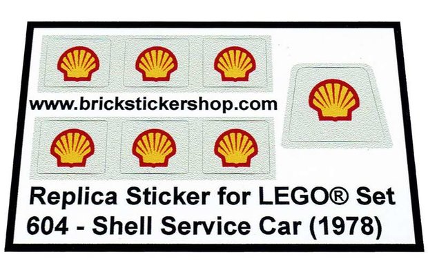 Custom Precut Autocollant/Sticker adapté pour LEGO ® 1253 town shell Car transporteur 