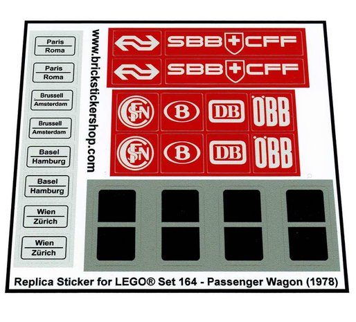 Precut Custom Replacement Stickers voor Lego Set 161 Battery Wagon with Signal 
