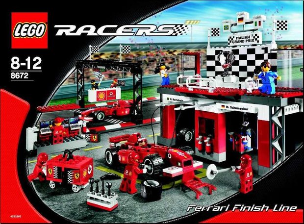 Custom Sticker Sheet Aufkleber passend für LEGO 8672 Ferrari Finish Line 