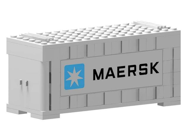 Maersk Train ONE Containers Precut Custom Stickers voor Lego Set 10219 