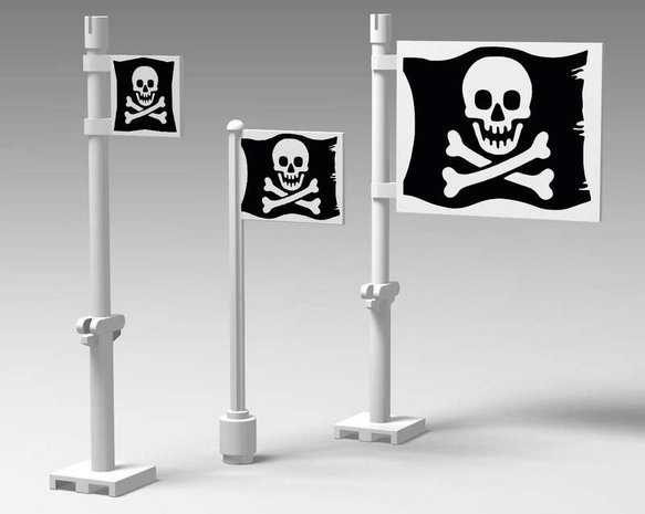 Custom Sticker for Pirates & Pirates I Jolly Roger Flags