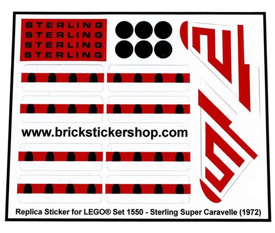 Replacement sticker fits LEGO 1550 - Sterling Super Caravelle