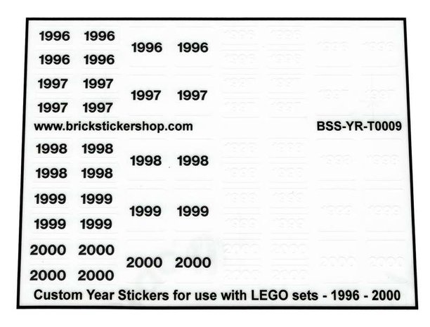 Custom Sticker - Year Set 1996 - 2000