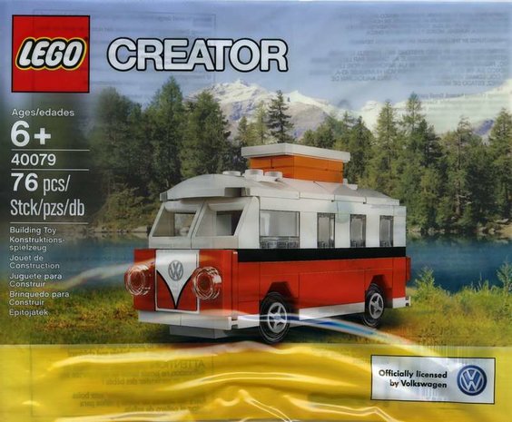 Replacement sticker fits LEGO 40079 - Mini Volkswagen T1 Camper Bus (VW Bus - Dark Bluish Gray Version)