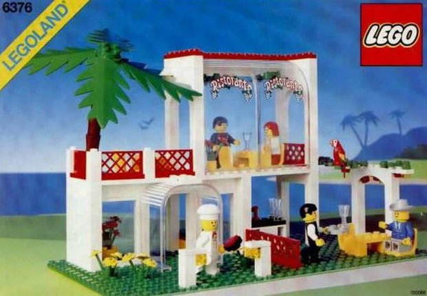 Custom Precut Aufkleber/Sticker passend für LEGO® 10037 Town Breezeway Cafe 2002 