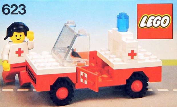 Replacement sticker fits LEGO 623 - Medic's Car