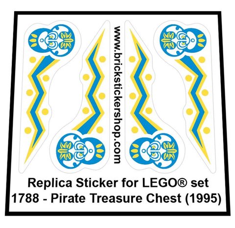 Replacement sticker fits LEGO 1788 - Pirate Treasure Chest