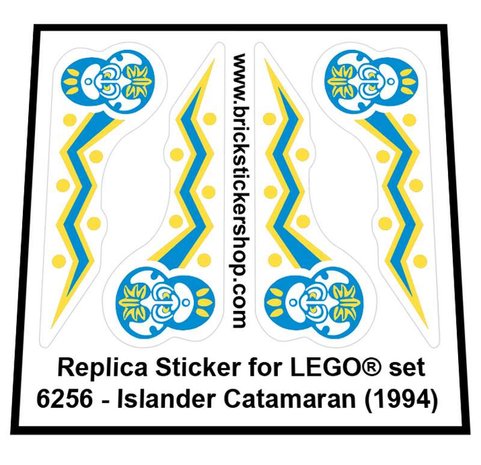 Replacement sticker fits LEGO 6256 - Islander Catamaran