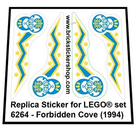 Replacement sticker fits LEGO 6264 - Forbidden Cove