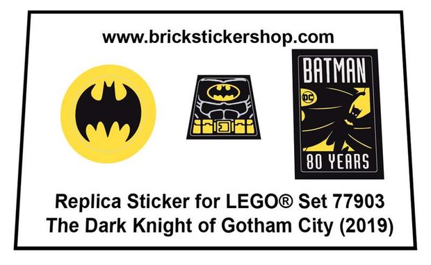 Replacement Sticker for Set 77903 - The Dark Knight of Gotham City - San Diego Comic-Con 2019 Exclusive