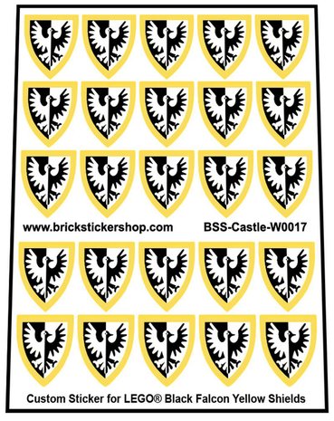 Sticker Black Falcon (Yellow) Shields