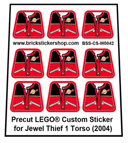 Custom Sticker - Jewel Thief 1 Torso (White Vinyl)