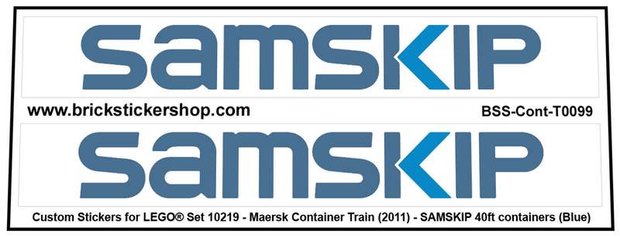 Aufkleber passend für LEGO 10219 Sticker Maersk Container Train Custom Precut 
